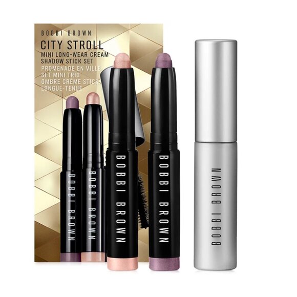 Bobbi Brown City Stroll Mini Long-Wear Cream Shadow Stick Smokey Eye Mascara Set - Picture 6 of 9